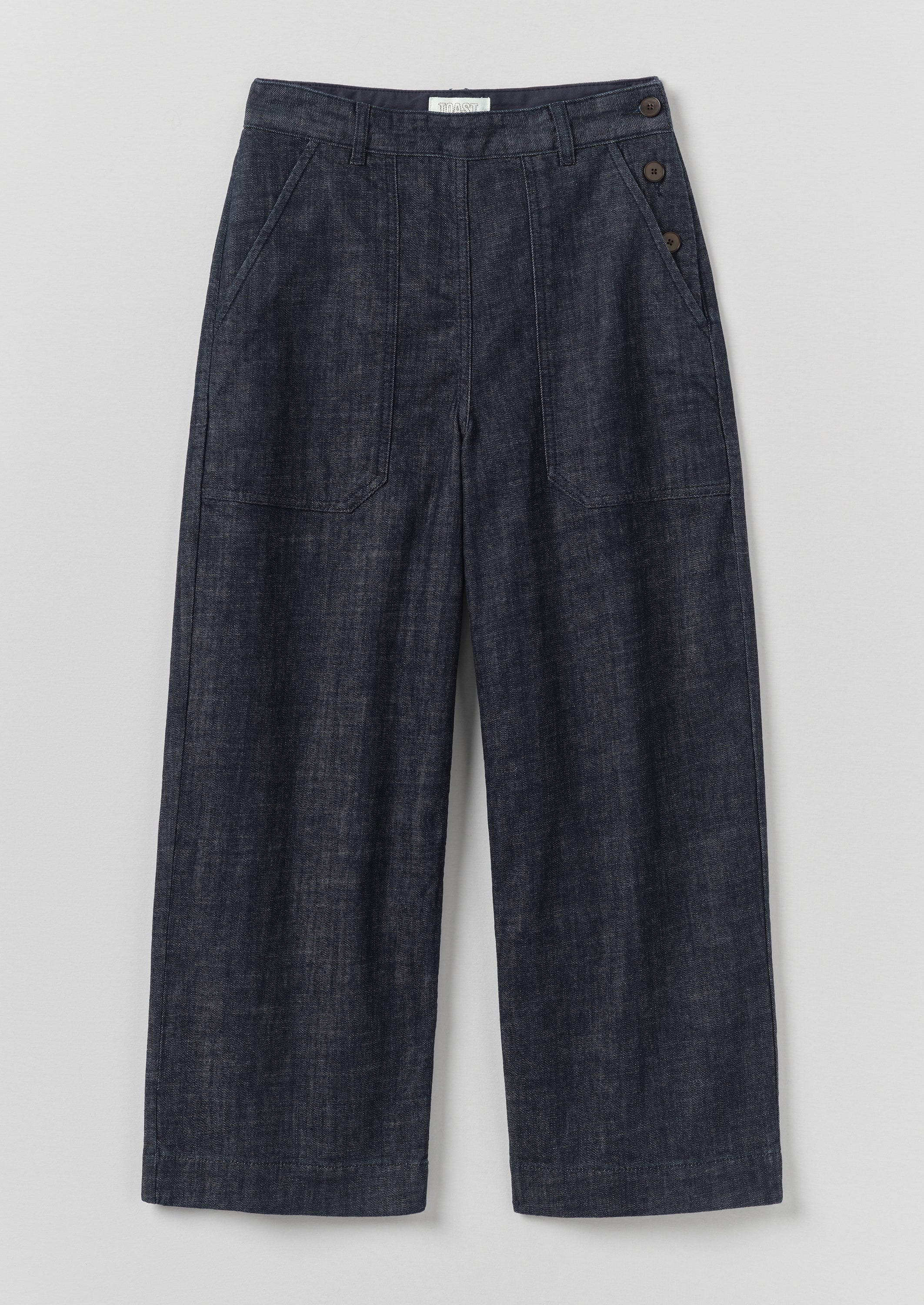 Annie Organic Denim Side Button Jeans | Indigo - Image 6