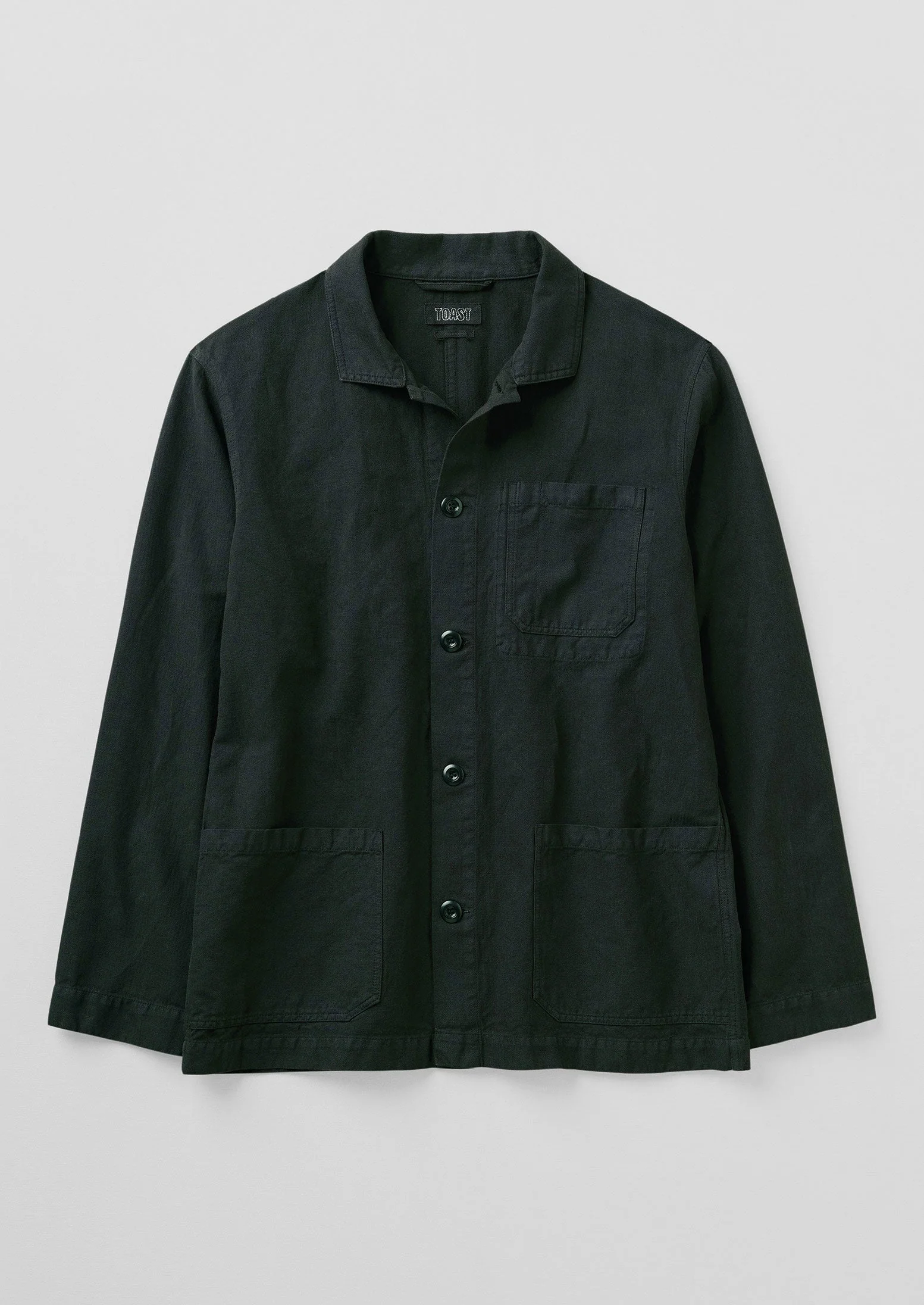 Arlo Garment Dyed Herringbone Jacket | Washed Black - Image 7