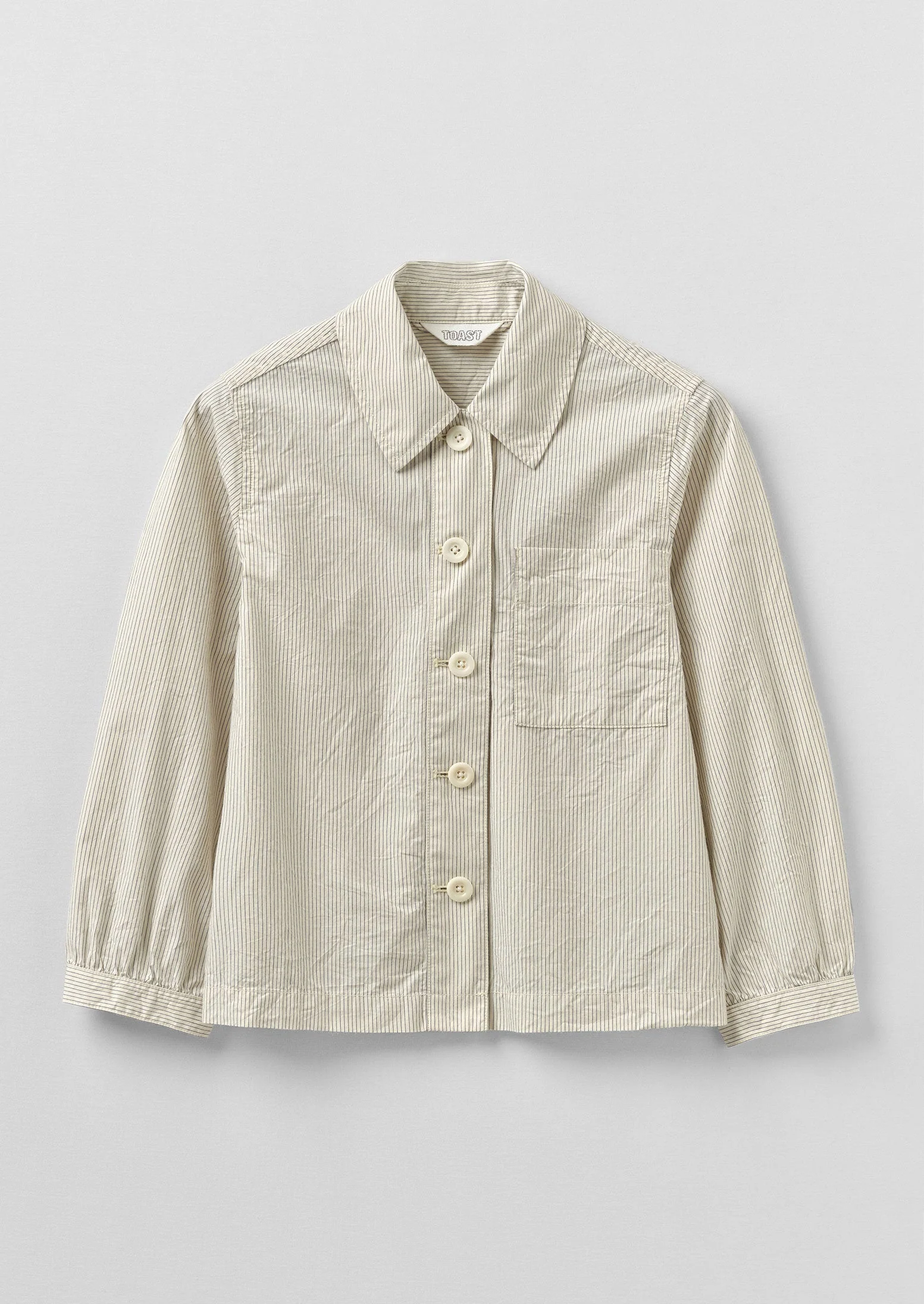 Baya Patch Pocket Stripe Organic Cotton Shirt | Sunwashed Blue - Image 5