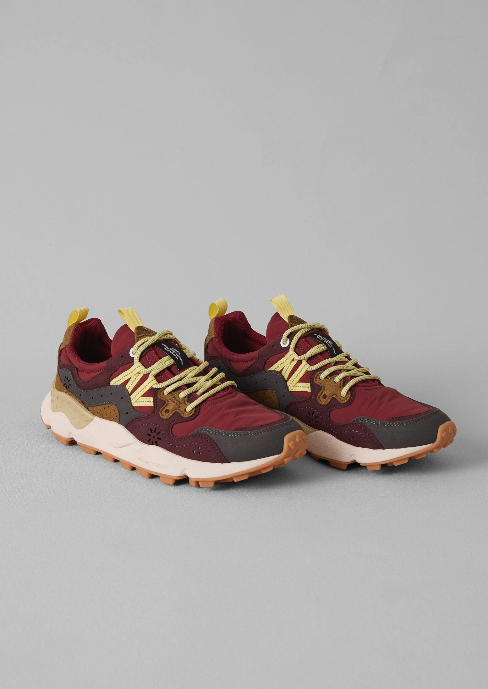 Flower Mountain Yamano Kaiso Panelled Trainers | Brick/Iris - Image 3