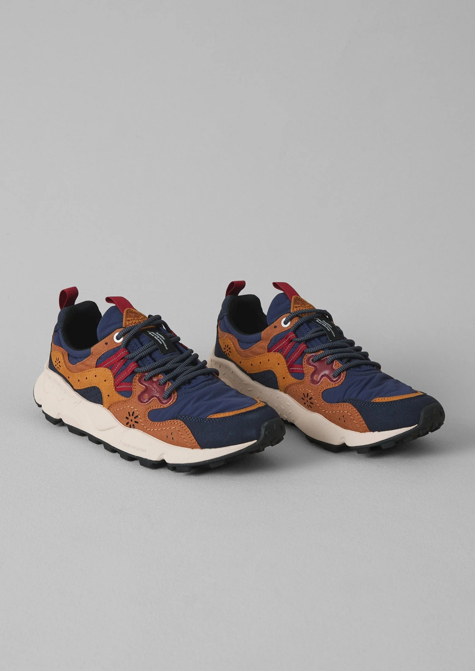 Flower Mountain Yamano Kaiso Panelled Trainers | Indigo/Ginger - Image 4