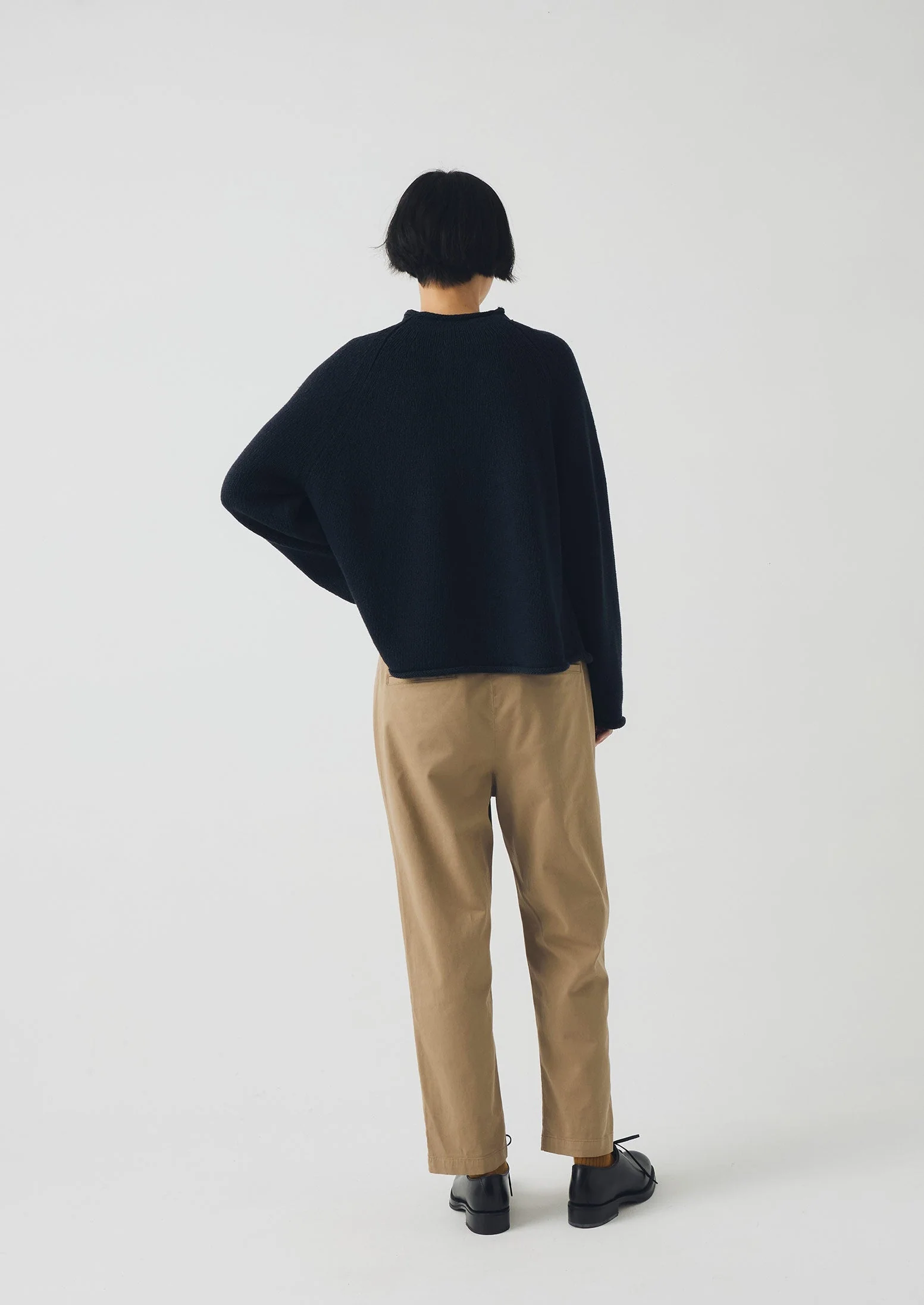 Gabi Cotton Pull On Trousers | Ash Brown - Image 3