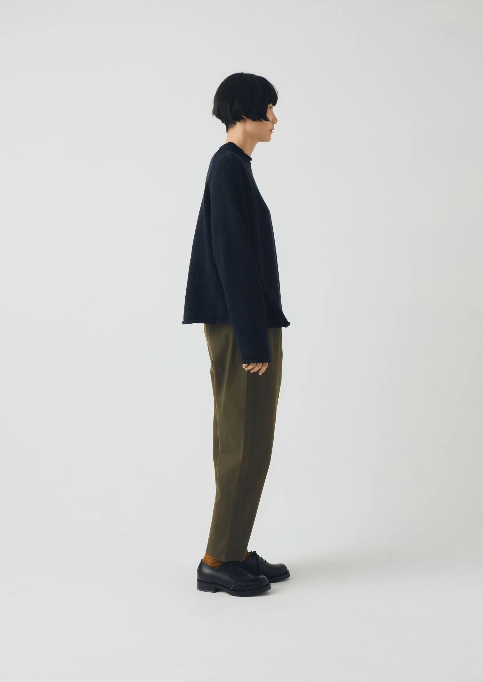 Gabi Cotton Pull On Trousers | Loden - Image 3