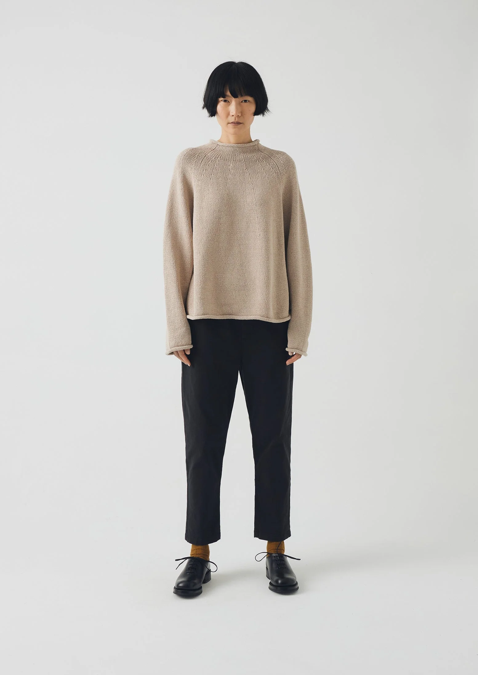 Gabi Cotton Pull On Trousers | Soft Black - Image 3