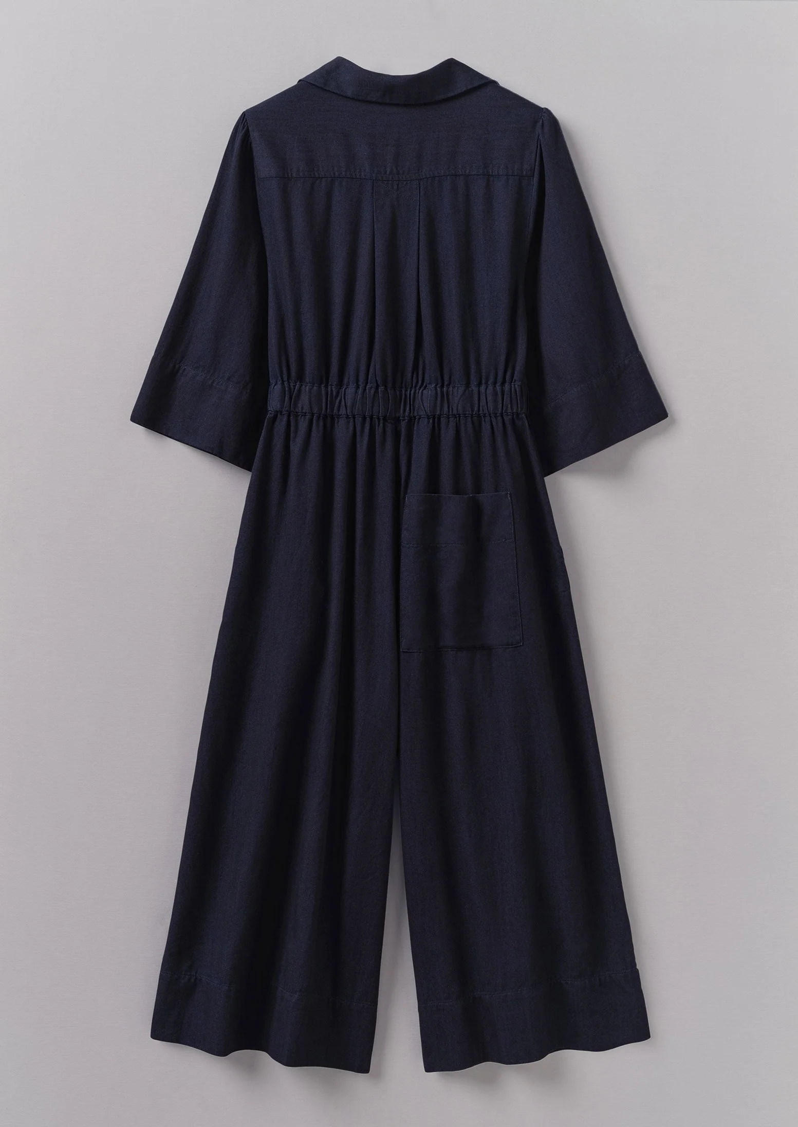 Indigo Twill Culotte Jumpsuit | Indigo - Image 5