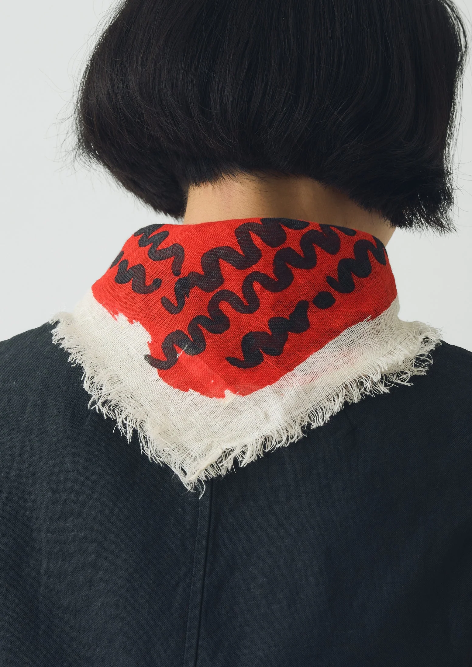 Market Fish Linen Bandana | Poppy - Image 3
