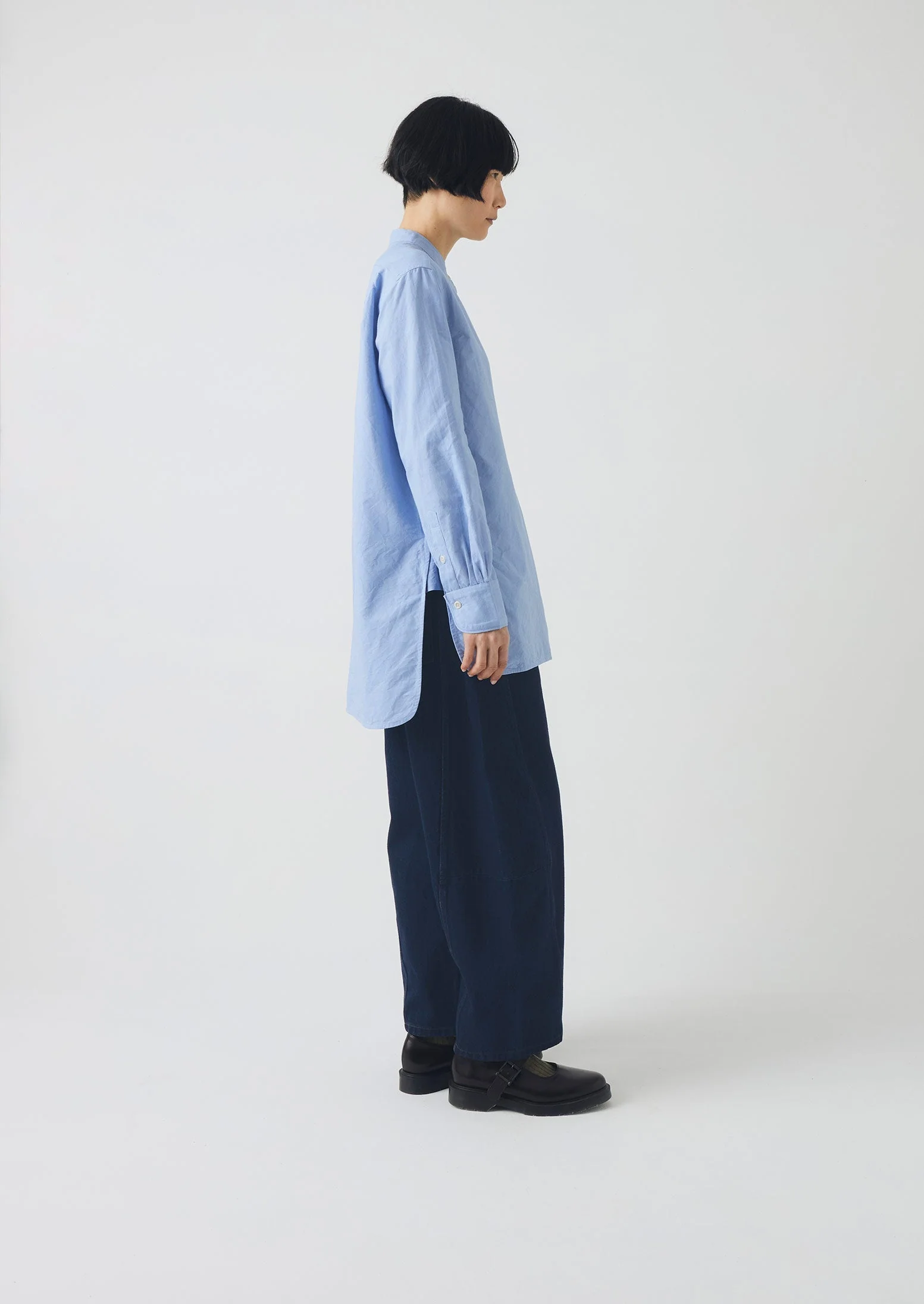 Taro Cotton Oxford Long Shirt | Chambray - Image 3